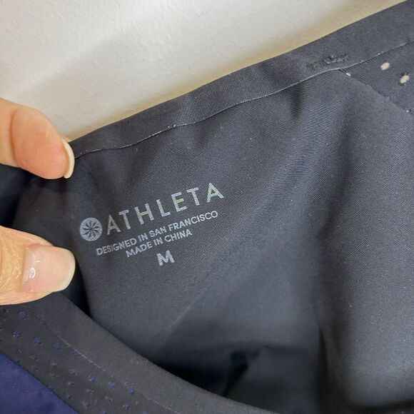 ATHLETA‎ Bonaire Bikini Top Laser Cut Sports Bra Seamless Black Wirefree Sz M - Picture 4 of 9